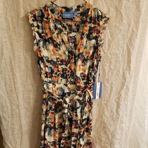 Painterly knit dress